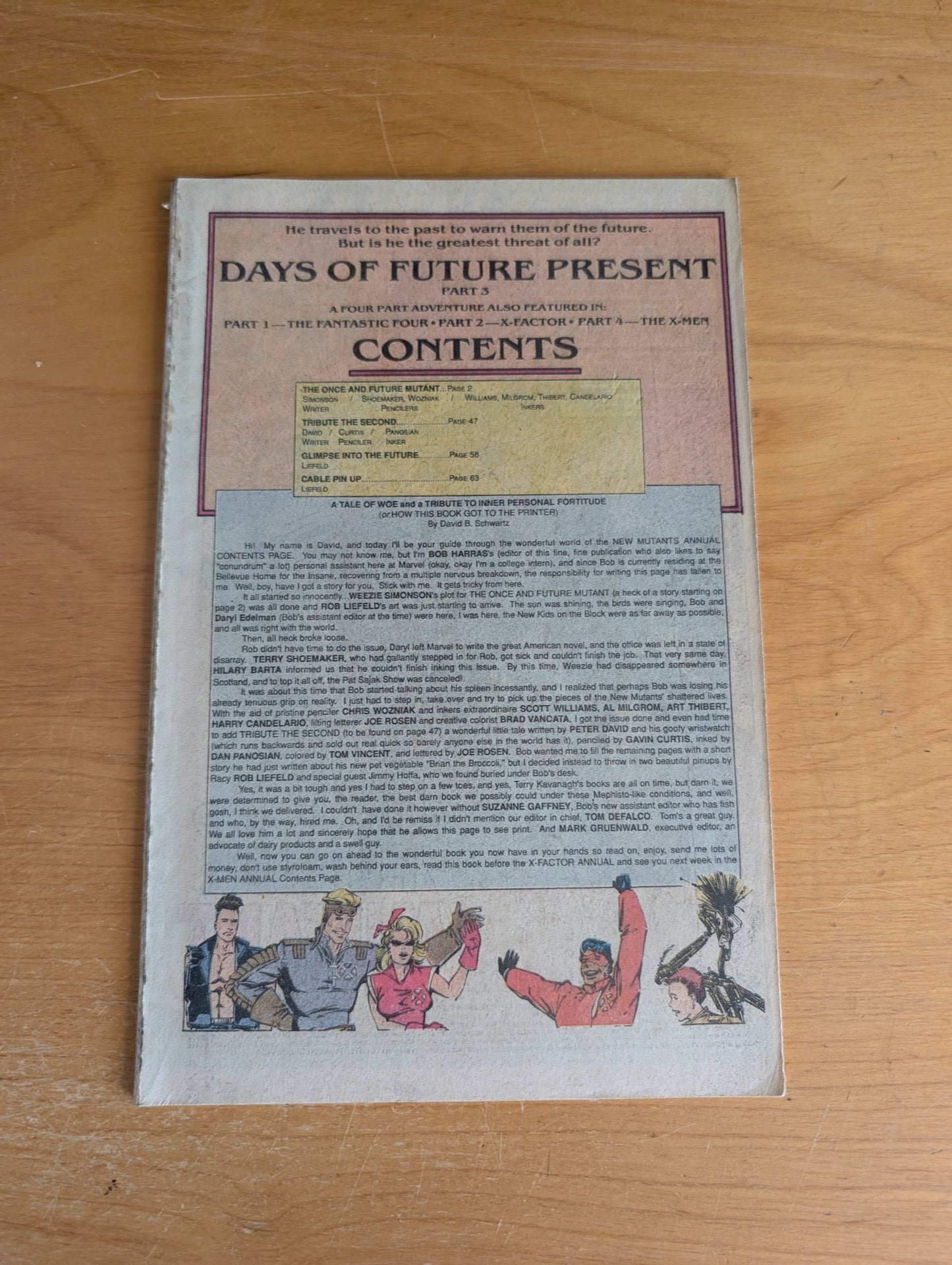 Days of Future Present Crossover COVERLESS Lot (4 Comics) 90s