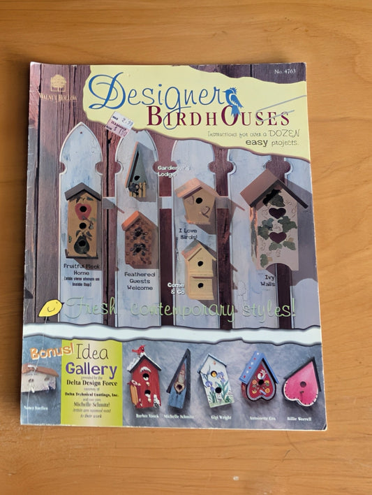 Designers' Birdhouses by Walnut Hollow (Crafts, Woodworking, Painting, 1996, birdhouse patterns, wood crafts, decorative painting, Walnut Hollow, folk art)