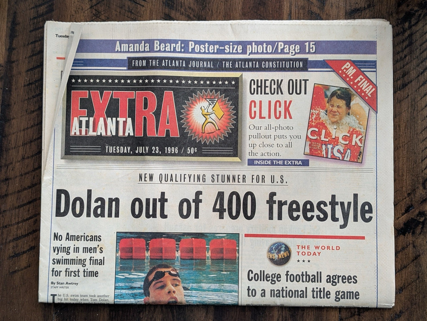 EXTRA Atlanta (The Atlanta Journal / The Atlanta Constitution) by The Atlanta Journal-Constitution (News, Ephemera, Sports, 1996 Atlanta Olympics, 1996 Olympics, vintage newspaper, AJC, Tom Dolan)