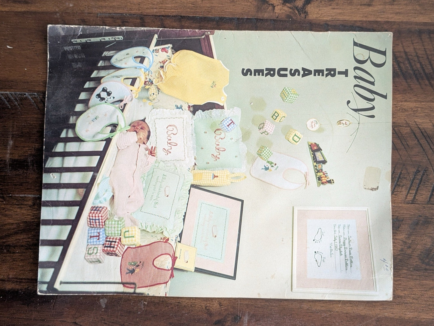 Baby Treasures by Alice Brooks (rep.) (Crafts, Embroidery, Vintage, c. 1950s, vintage baby patterns, embroidery transfers, 1950s crafts, baby treasures, retro nursery)