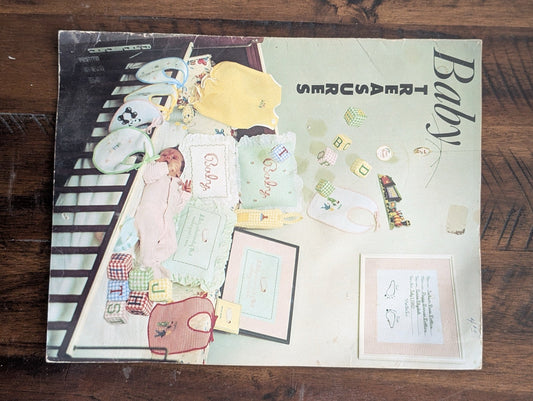 Baby Treasures by Alice Brooks (rep.) (Crafts, Embroidery, Vintage, c. 1950s, vintage baby patterns, embroidery transfers, 1950s crafts, baby treasures, retro nursery)