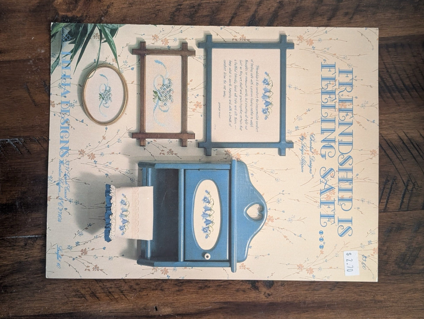 Friendship Sampler by Carolien S. Alkema (Aleida Designs) (Crafts, Cross-Stitch, c. 1980s, friendship sampler, cross stitch pattern, forget me not, DIY gift, vintage craft)