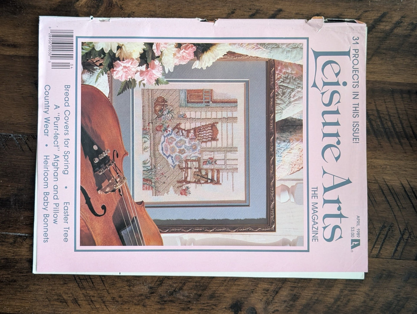 Leisure Arts: The Magazine by Leisure Arts (Crafts, Magazine, 1989, Leisure Arts, 80s crafts, spring crafts, vintage magazine, Easter patterns)