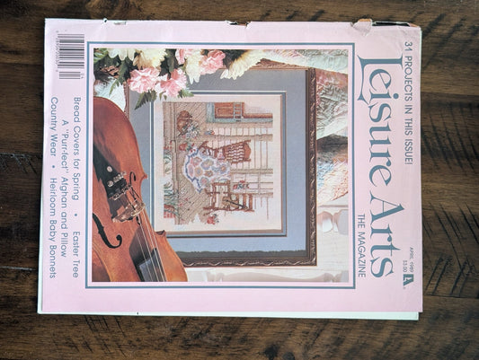 Leisure Arts: The Magazine by Leisure Arts (Crafts, Magazine, 1989, Leisure Arts, 80s crafts, spring crafts, vintage magazine, Easter patterns)