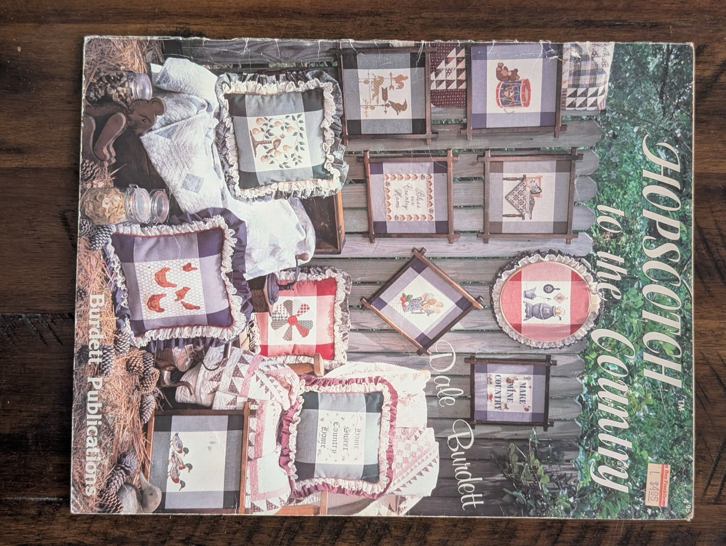 Hopscotch to the Country by Dale Burdett (Crafts, Cross-Stitch, c. 1980s, country crafts, Dale Burdett, 80s cross-stitch, folk art, rustic decor)