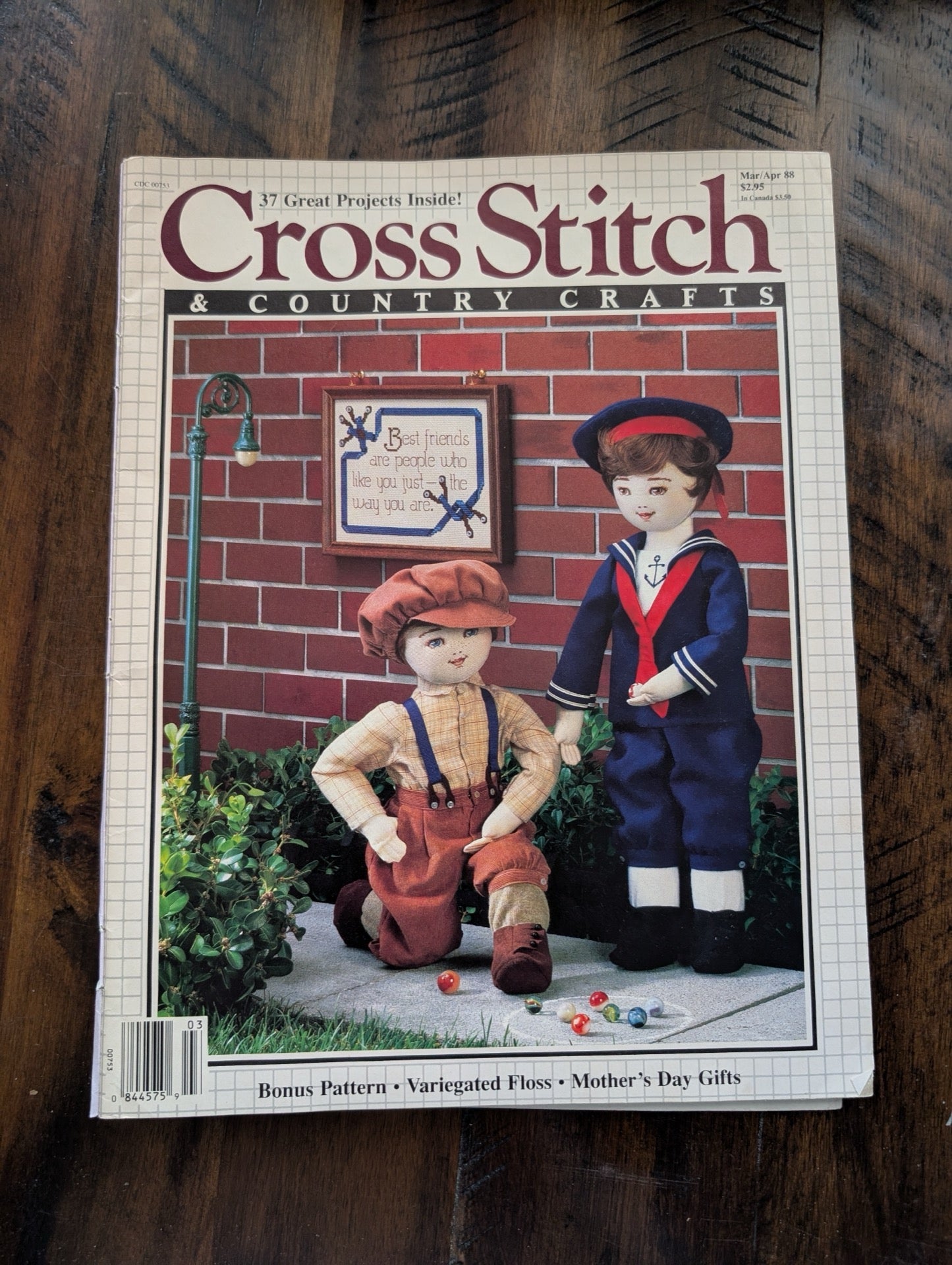 Cross Stitch & Country Crafts by EGW Publishing Co. (Crafts, Magazine, 1986, cross-stitch magazine, 80s crafts, country style, doll patterns, vintage magazine)