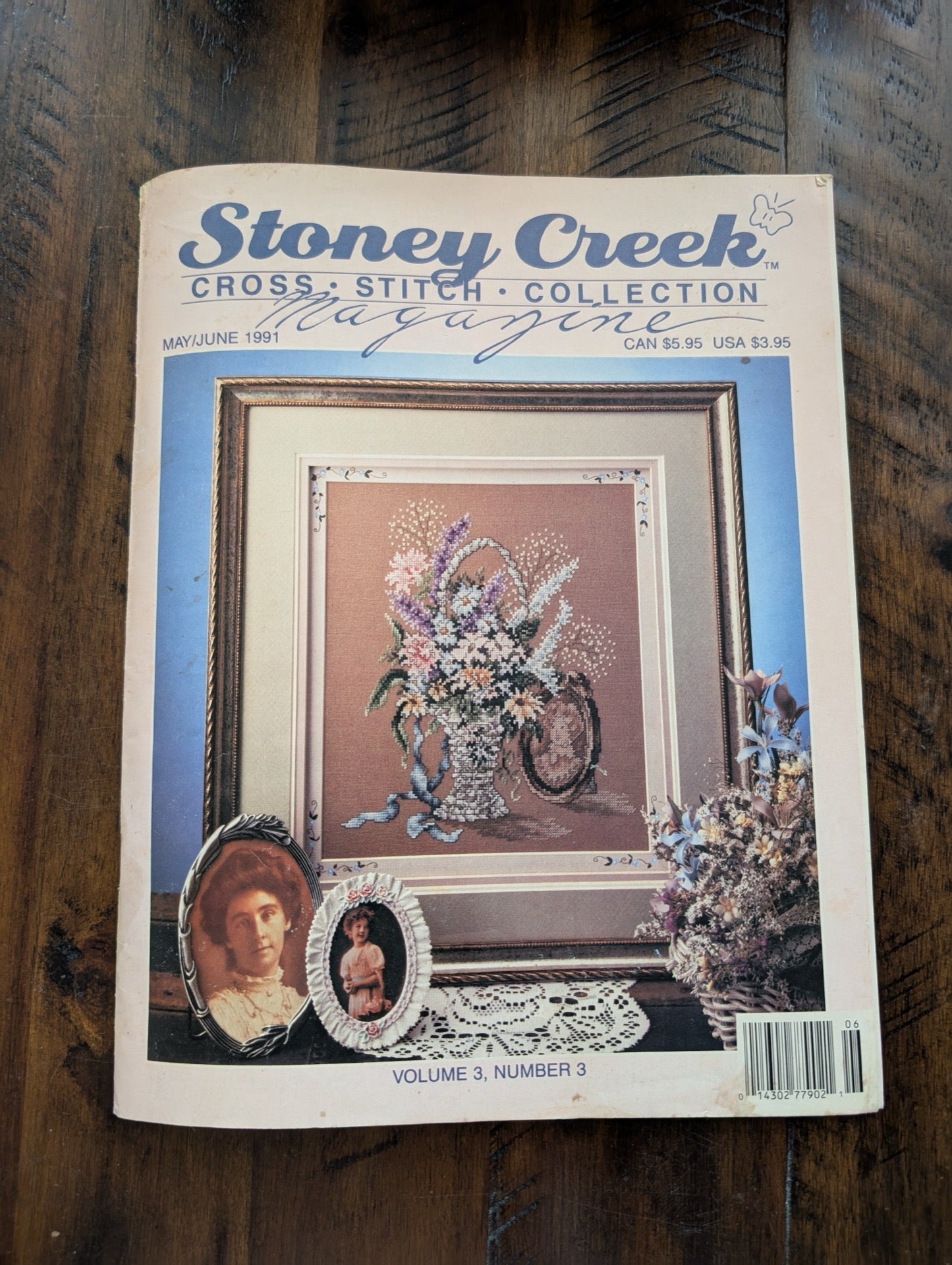 Stoney Creek Cross Stitch Collection Magazine by Stoney Creek Collection (Crafts, Magazine, 1991, Stoney Creek, cross-stitch, floral pattern, vintage magazine, 90s crafts)