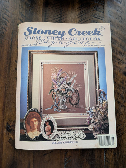 Stoney Creek Cross Stitch Collection Magazine by Stoney Creek Collection (Crafts, Magazine, 1991, Stoney Creek, cross-stitch, floral pattern, vintage magazine, 90s crafts)