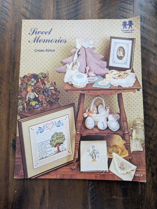 Sweet Memories by The Vanessa-Ann Collection (Crafts, Cross-Stitch, c. 1990s, Vanessa-Ann, sweet memories, family tree, floral cross stitch, vintage patterns)