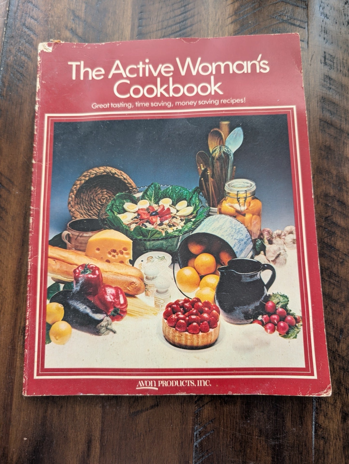 The Active Woman's Cookbook by Avon Products, Inc. (Cookbook, Vintage, Promotional, c. 1970s, Avon cookbook, 70s cookbook, vintage recipes, promotional book, retro cooking)
