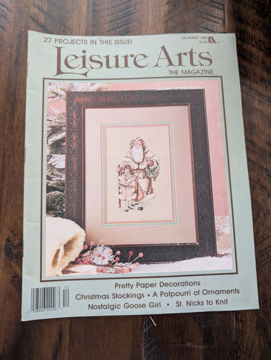 Leisure Arts: The Magazine by Leisure Arts (Crafts, Magazine, 1988, Leisure Arts, 80s crafts, Christmas crafts, vintage magazine, St Nicholas)