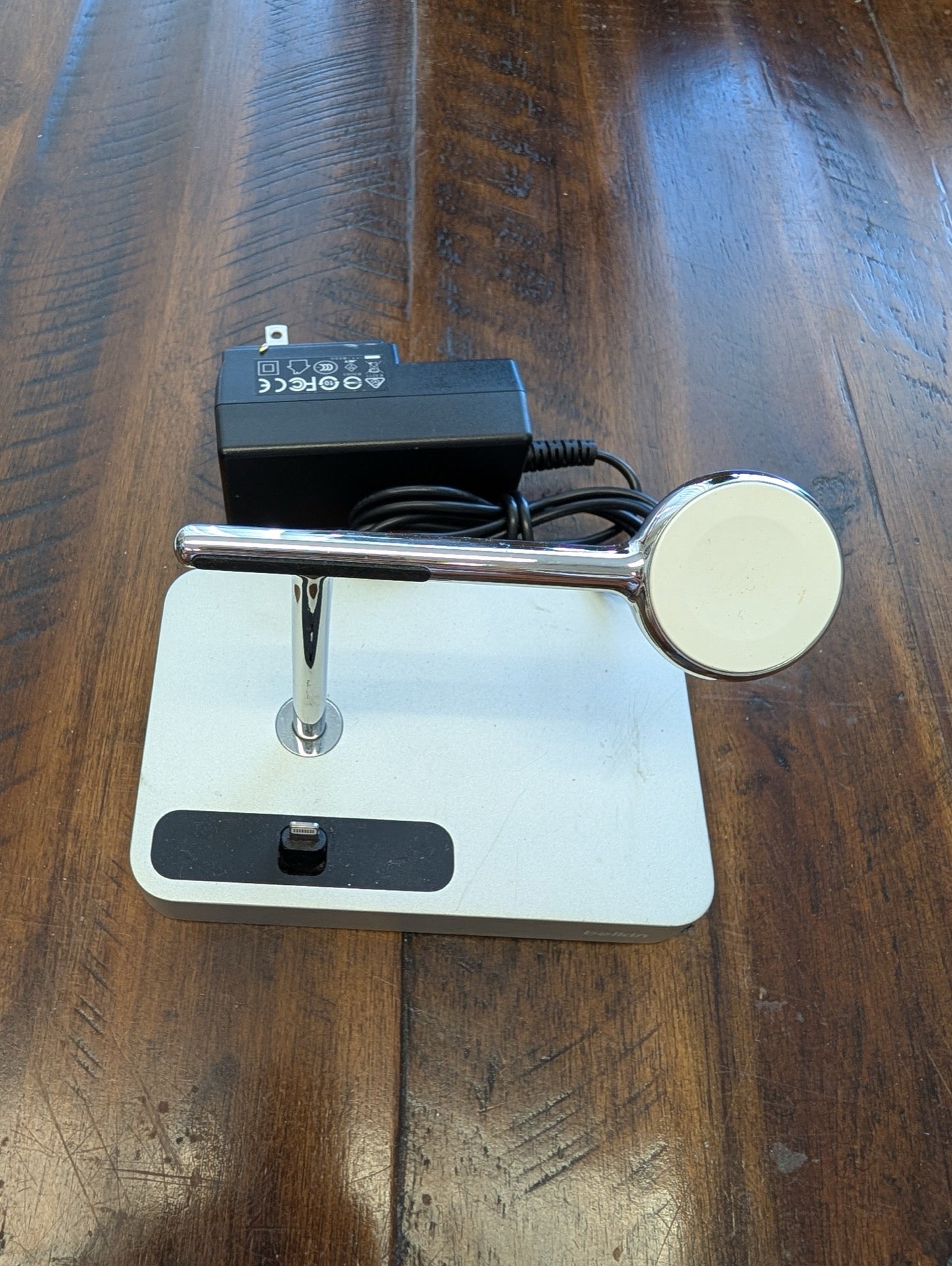 2-in-1 Charging Stand for Apple Watch & iPhone from Generic / Unbranded - 2010s Electronics Accessories (Aluminum, Plastic Charging Dock, Modern, Minimalist, Tech, Silver, Black, charger, dock, stand, apple, phone)