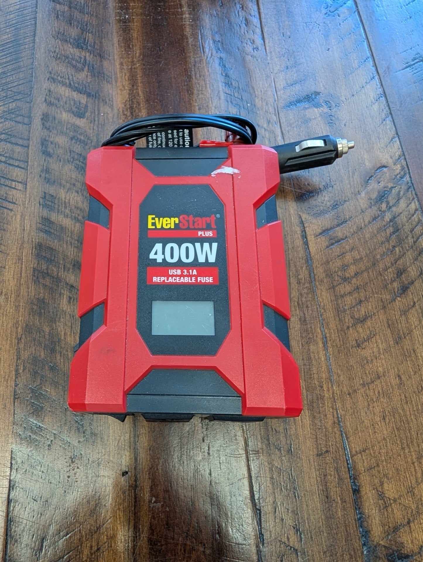 EverStart Plus 400W Power Inverter from EverStart (Walmart brand) - 2010s Automotive Accessories (Plastic, Electronics Automotive Electronics, N/A (Utility), Red, Black, inverter, power, car, watts, EverStart)