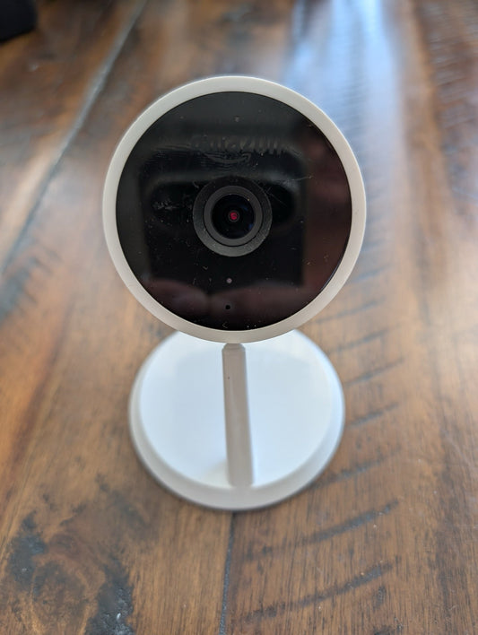Indoor WiFi Security Camera from Amazon- 2010s/2020s Smart Home, Security (Plastic, Electronics Security Camera, Modern, Minimalist, White, Black, indoor camera, WiFi, security, pet cam)