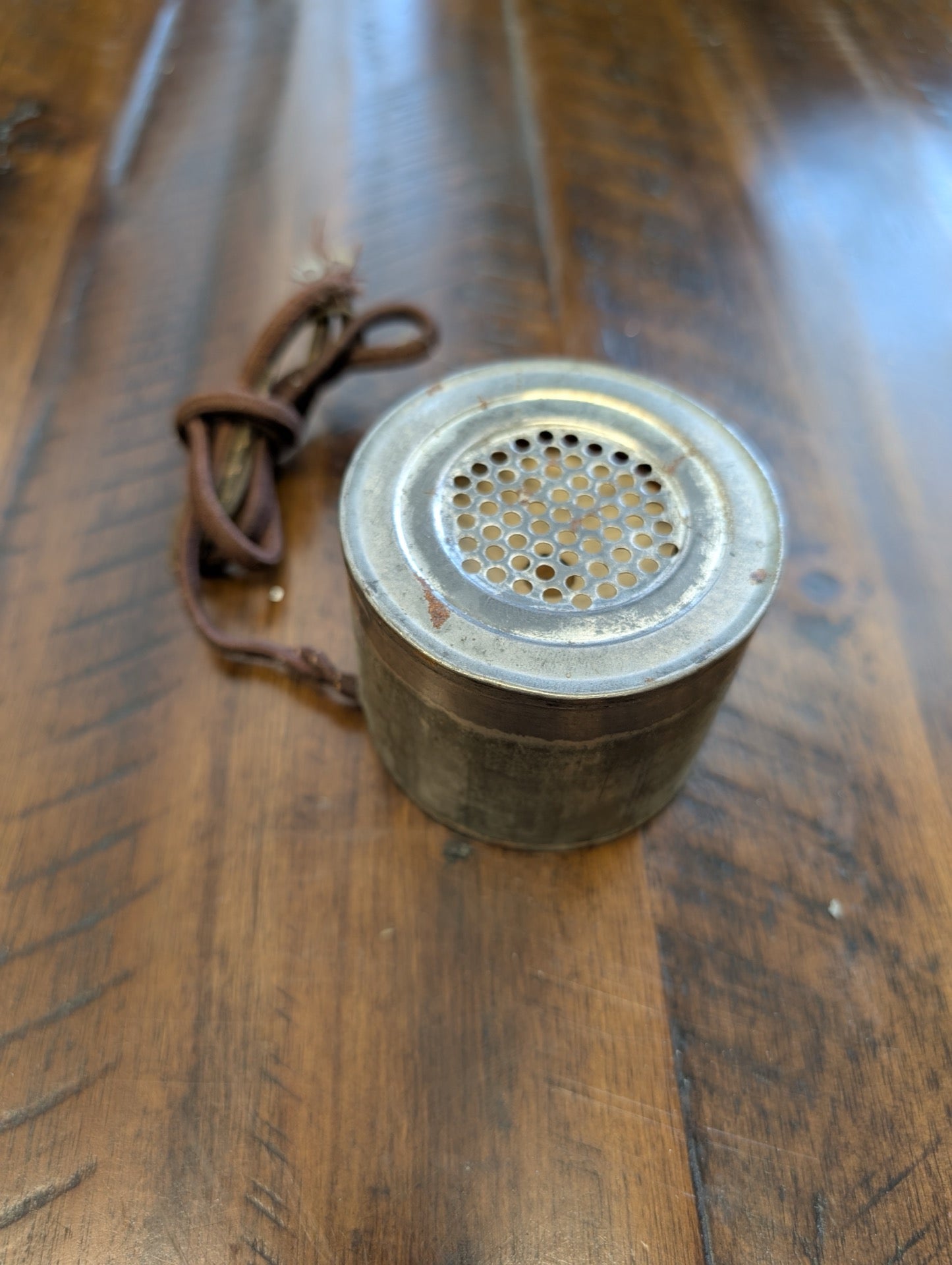 Vintage Radio Earpiece/Microphone from Unknown - 1930s-1950s Collectibles, Electronics, Parts (Metal, Bakelite, Cloth Electronic Component, Steampunk, Industrial, Antique, Silver, Brown, antique, radio, part, microphone, steampunk)