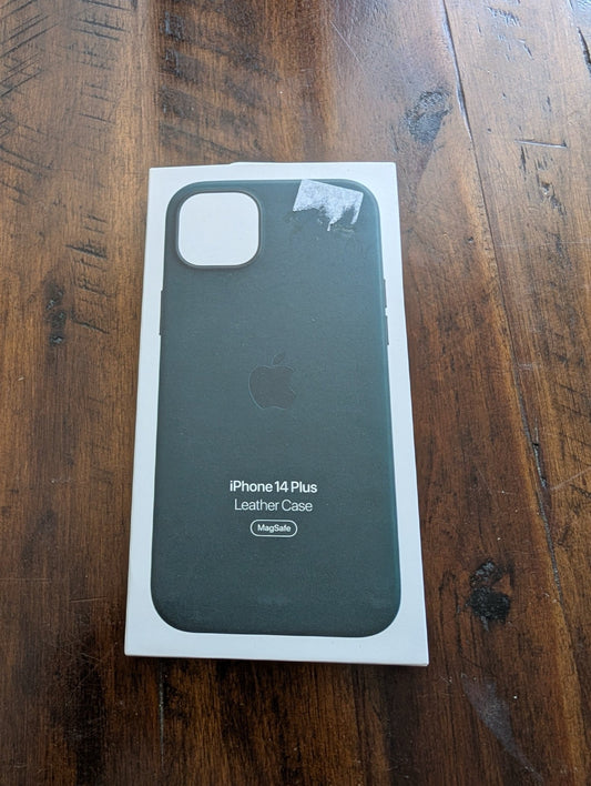 iPhone 14 Plus Leather Case with MagSafe from Apple - 2022 Cell Phone Accessories (Leather, Plastic Phone Case, Not Applicable, Black (Midnight or Ink), iPhone 14 Plus, Apple, leather, case, MagSafe, official)