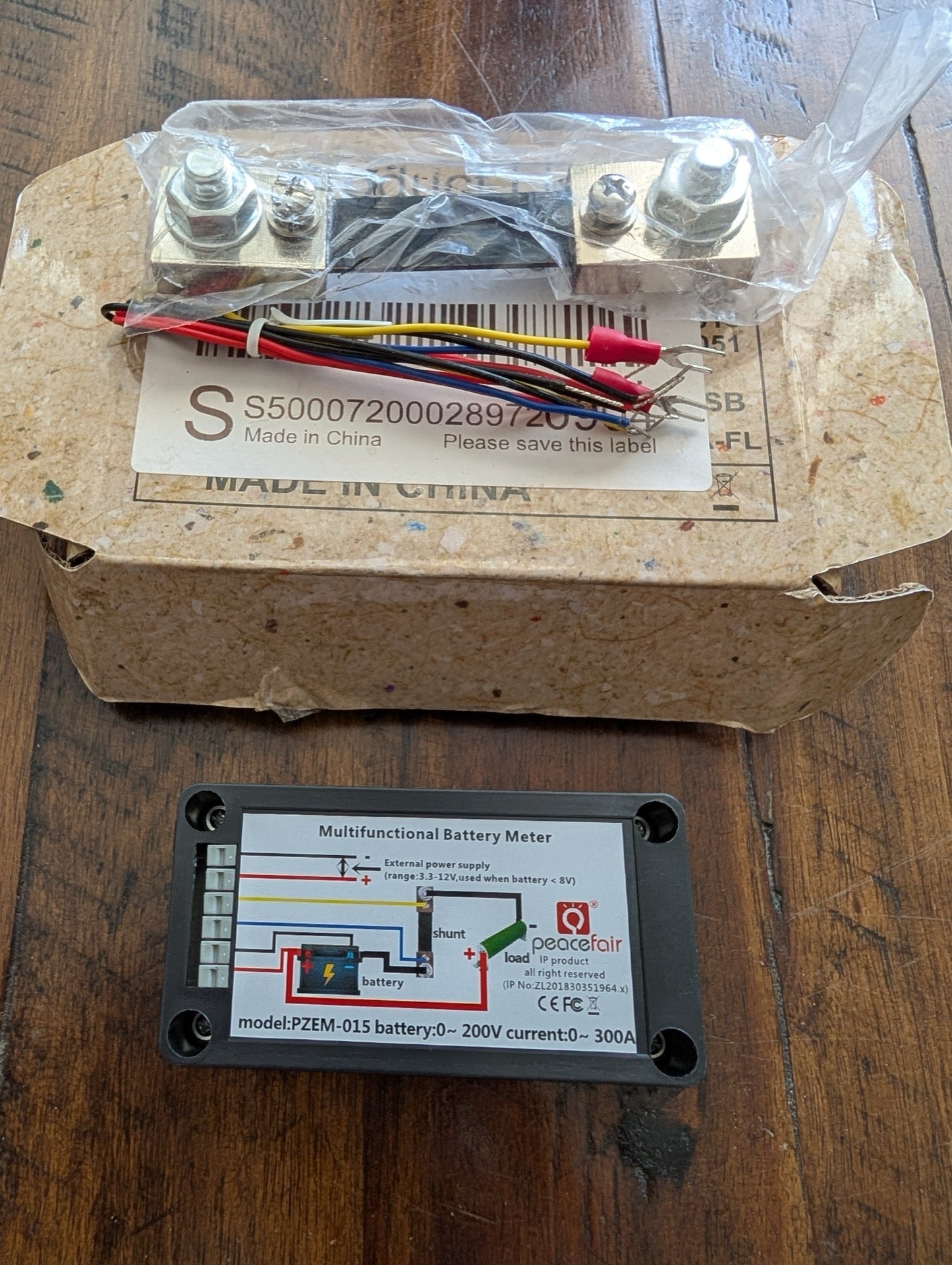 PZEM-015 Multifunctional Battery Meter from Peacefair - 2010s/2020s Electronics, Automotive, Solar (Plastic, Metal, Electronics Electronics Component, Not Applicable, Black, Gold, battery monitor, Peacefair, PZEM-015, shunt, DC meter)