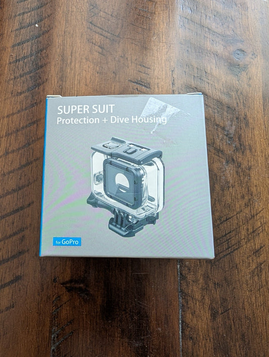 Super Suit (Protection + Dive Housing) from GoPro - 2016-2018 Photography & Videography Accessories (Polycarbonate, Stainless Steel Action Camera Accessory, Not Applicable, Clear, Black, GoPro, Super Suit, dive housing, waterproof, HERO7)