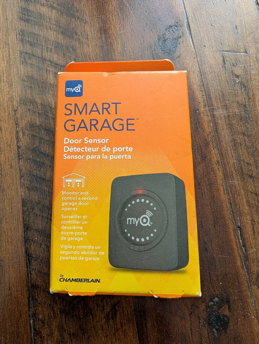 Smart Garage Door Sensor from myQ (by Chamberlain) - 2010s/2020s Smart Home, Home Security (Plastic, Electronics Smart Home Device, Not Applicable, Black, myQ, Chamberlain, smart garage, sensor, smart home)