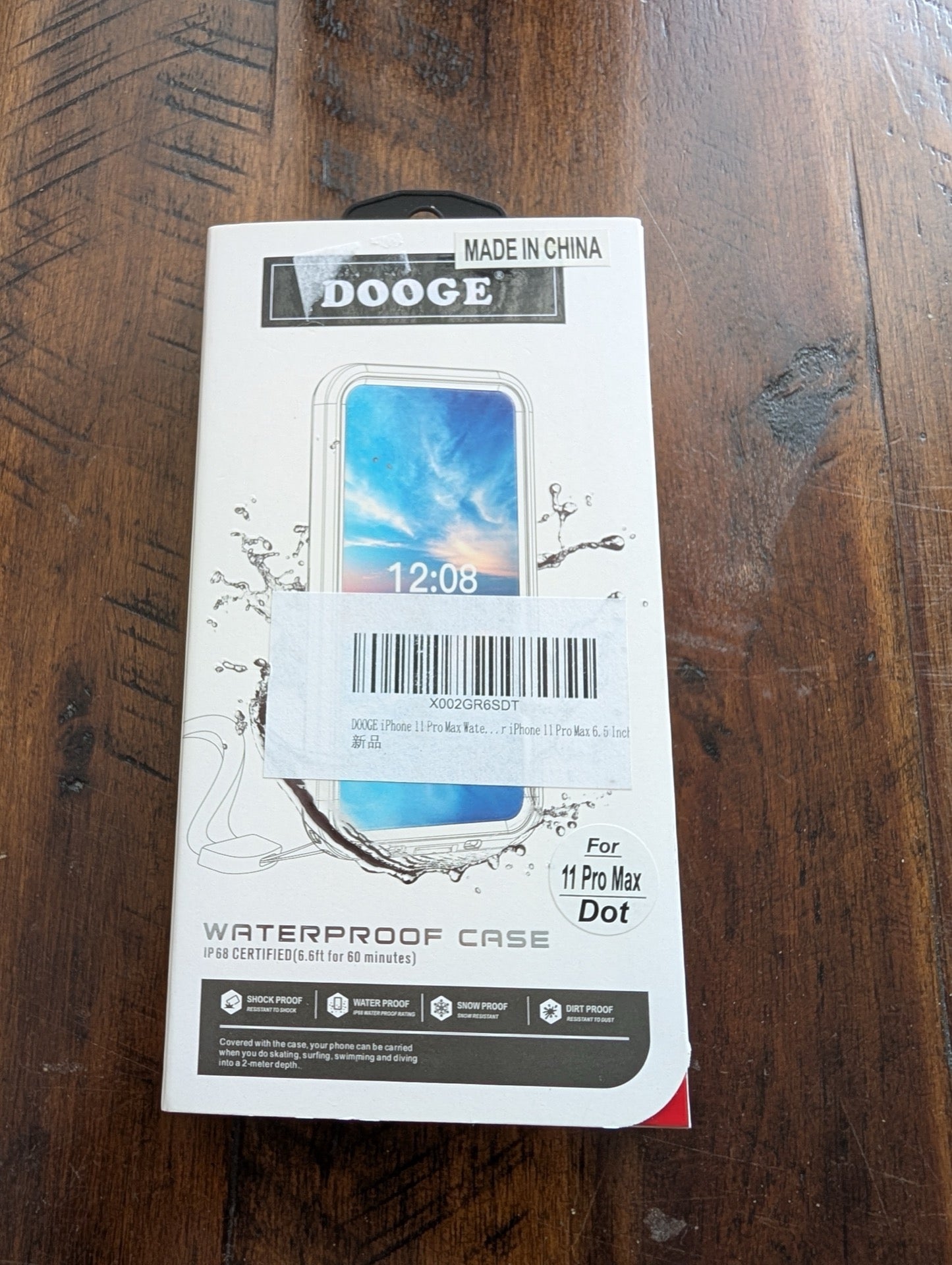 Waterproof Case for iPhone 11 Pro Max from Dooge - 2019-2020s Cell Phone Accessories (Plastic, Rubber Phone Case, Not Applicable, Black, Clear, iPhone 11 Pro Max, Dooge, waterproof, rugged, case)