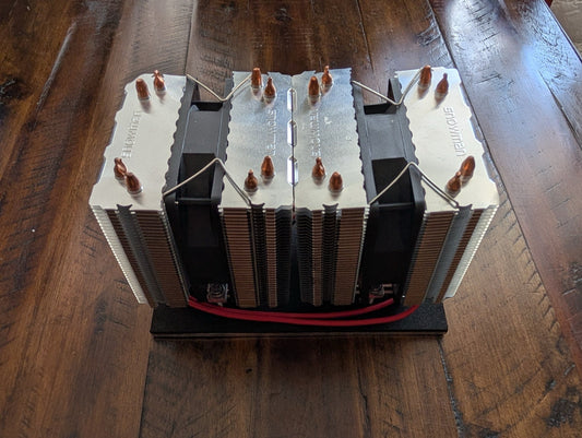 Dual Tower CPU Air Cooler from Snowman - 2010s/2020s Computer Components, PC Hardware (Aluminum, Copper, Plastic PC Component, Not Applicable, Silver, Black, Copper, CPU cooler, Snowman, dual tower, air cooling, PC building)