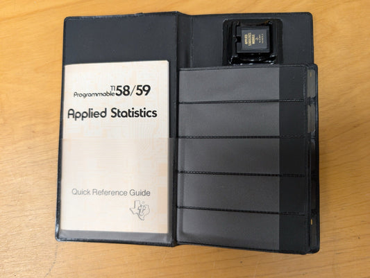 TI 58/59 Applied Statistics Module from Texas Instruments - 1970s Vintage Electronics > Accessories Rare Module, Applied Statistics, Expand Your TI-59, For Collectors (Software Module, Academic, Niche Electronics,  statistics, TI-59)