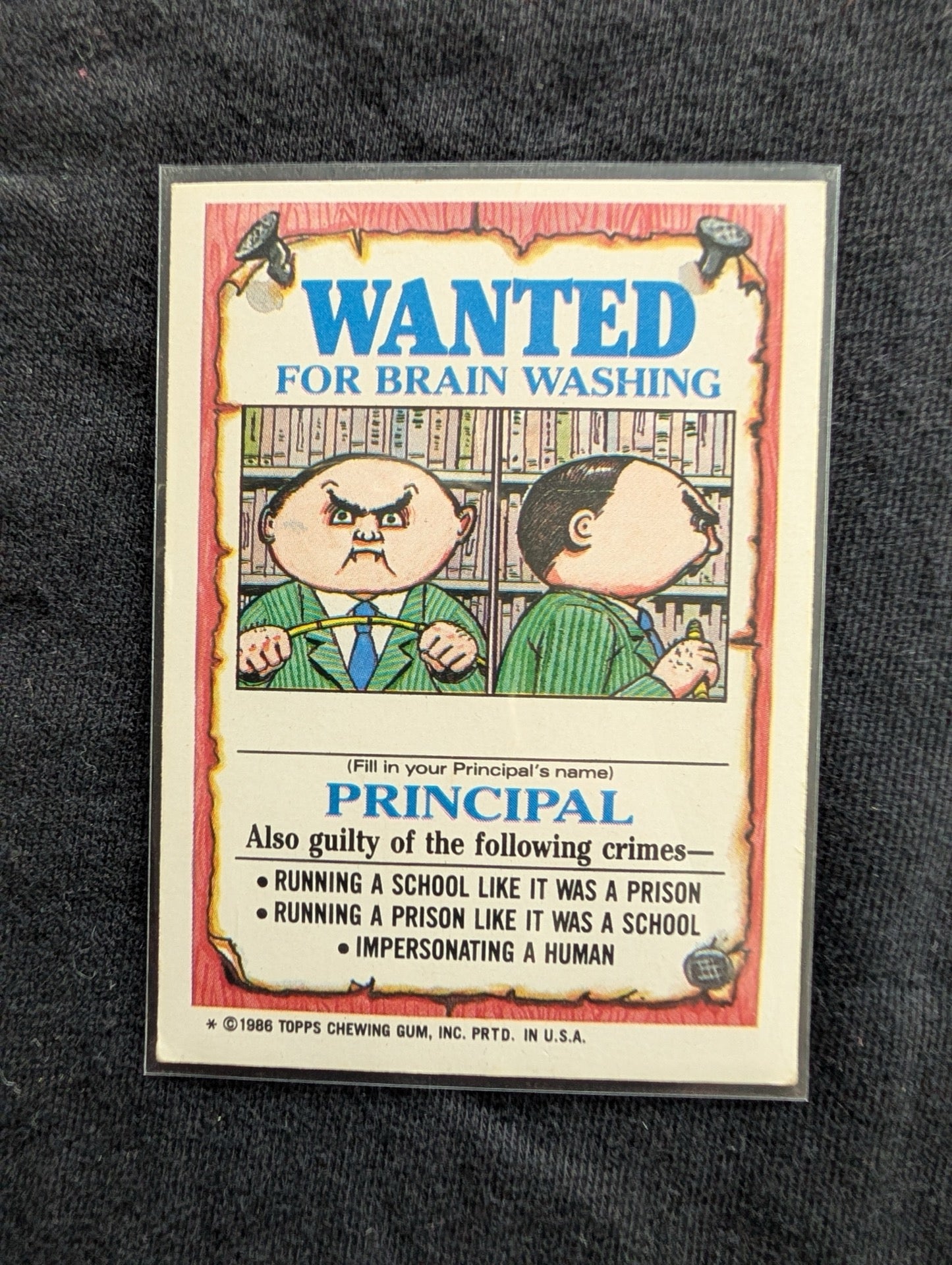 1986 GPK OS3 84a Joe Blow & 84b Rod Wad Vintage Card Pair Topps