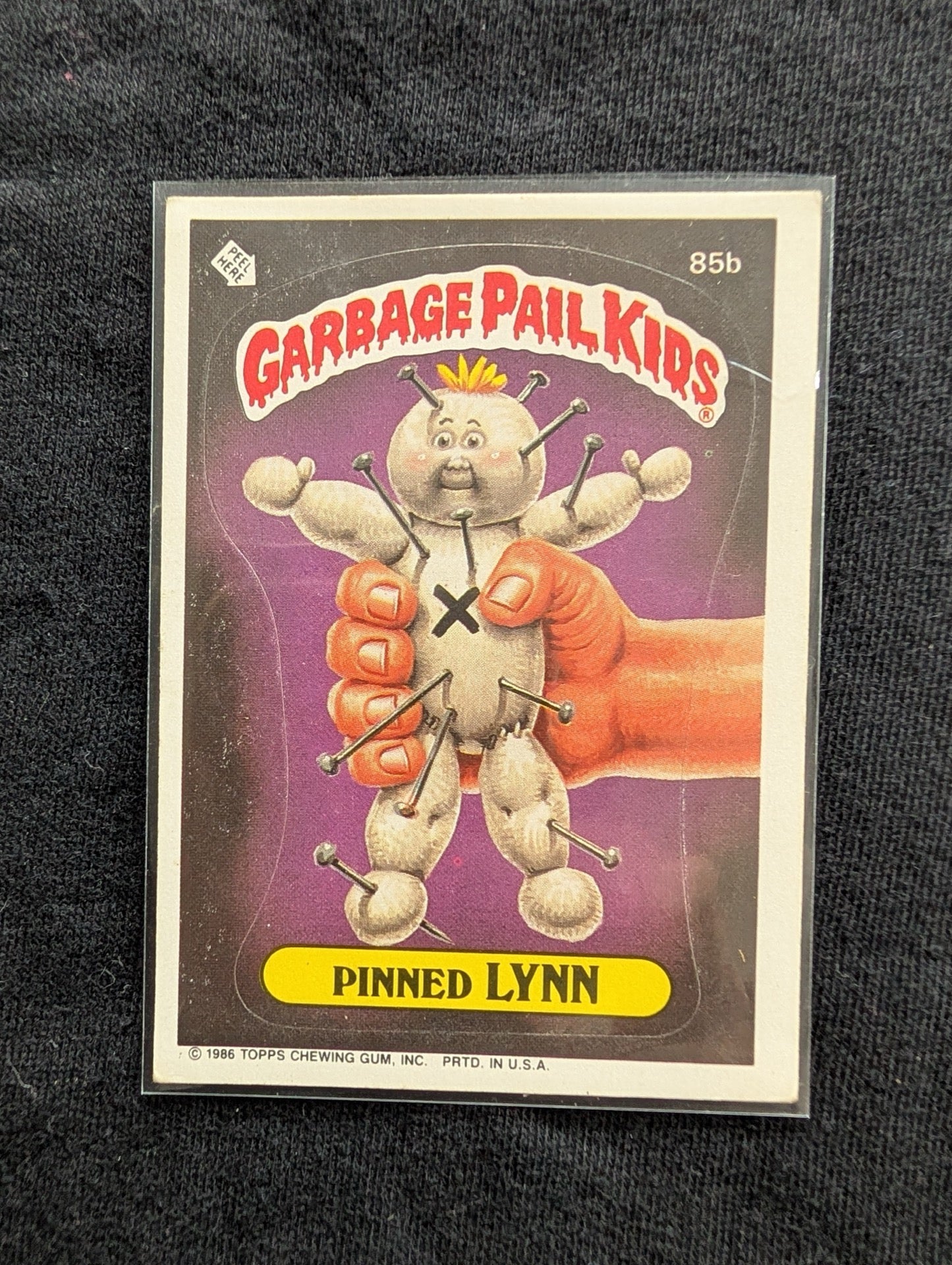 1986 GPK OS3 85a Stuck Chuck & 85b Pinned Lynn Vintage Card Pair Topps