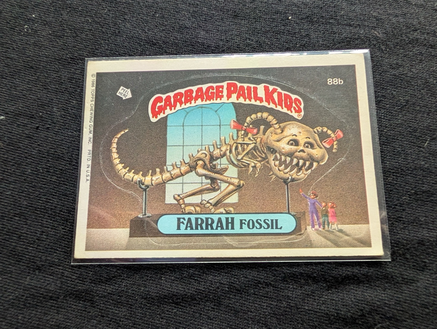 1986 GPK OS3 88a Dinah Saur & 88b Farrah Fossil Vintage Card Pair Topps