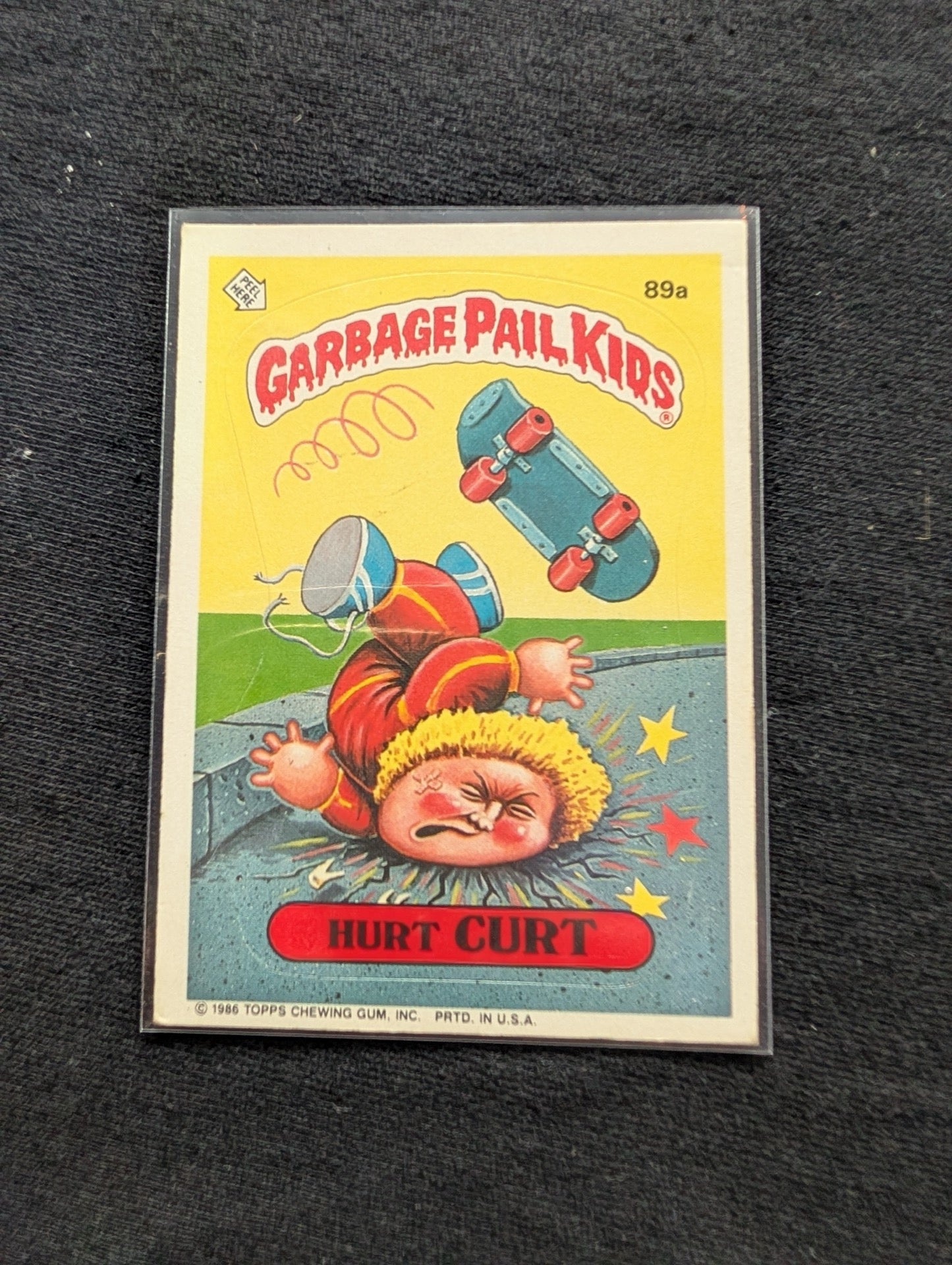 1986 GPK OS3 89a Hurt Curt & 89b Pat Splat Vintage Card Pair Topps