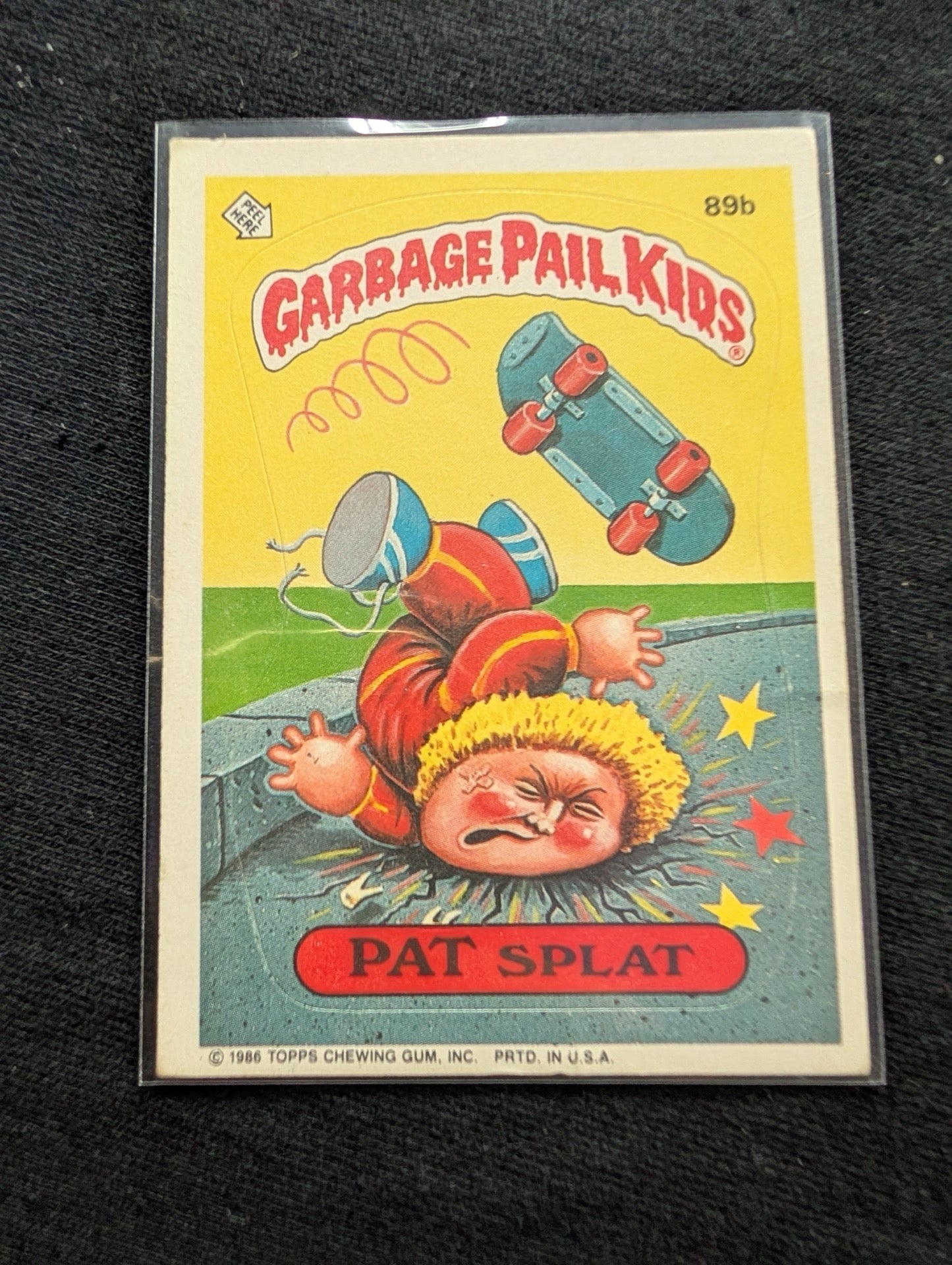 1986 GPK OS3 89a Hurt Curt & 89b Pat Splat Vintage Card Pair Topps