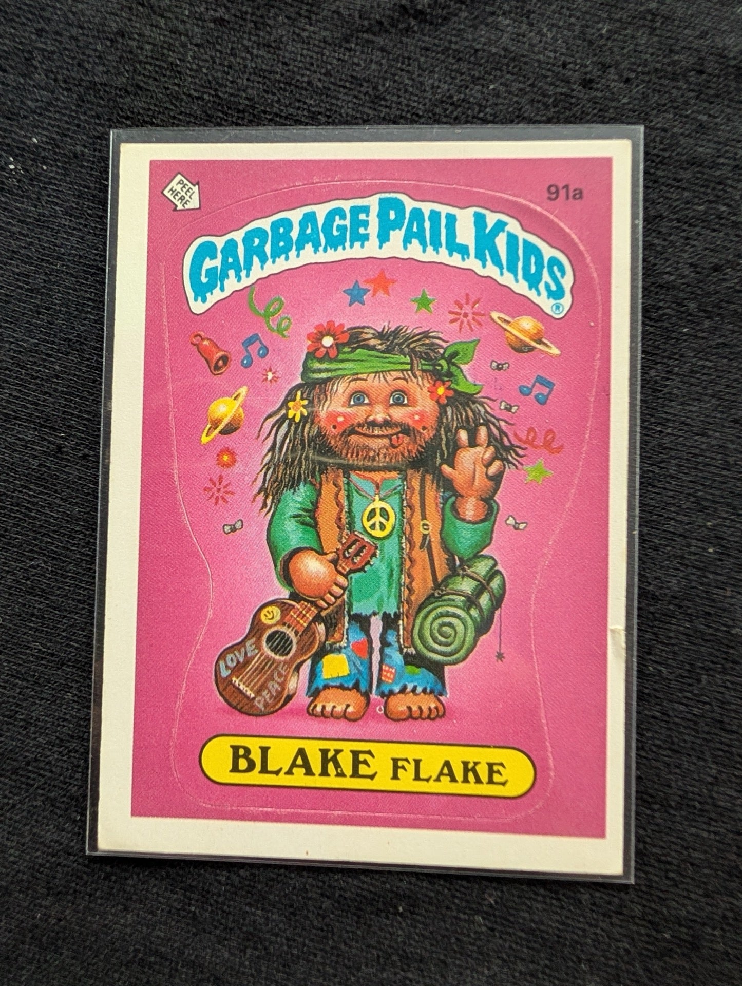 1986 GPK OS3 91a Blake Flake & 91b Hippie Skippy Vintage Card Pair Topps