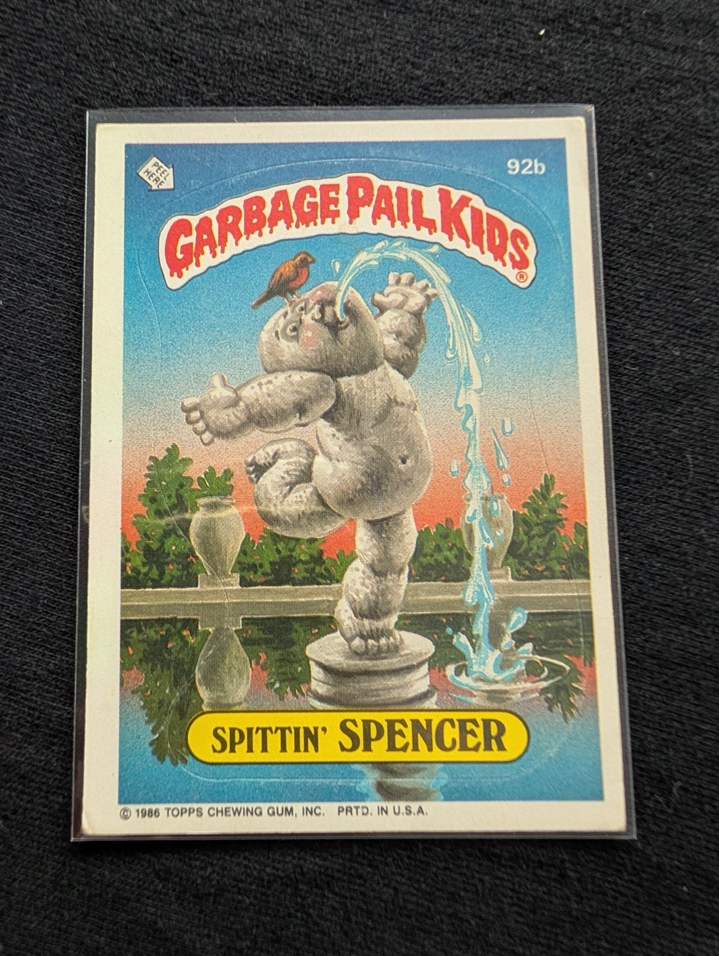 1986 GPK OS3 92a Marvin Gardens & 92b Spittin' Spencer Vintage Card Pair Topps