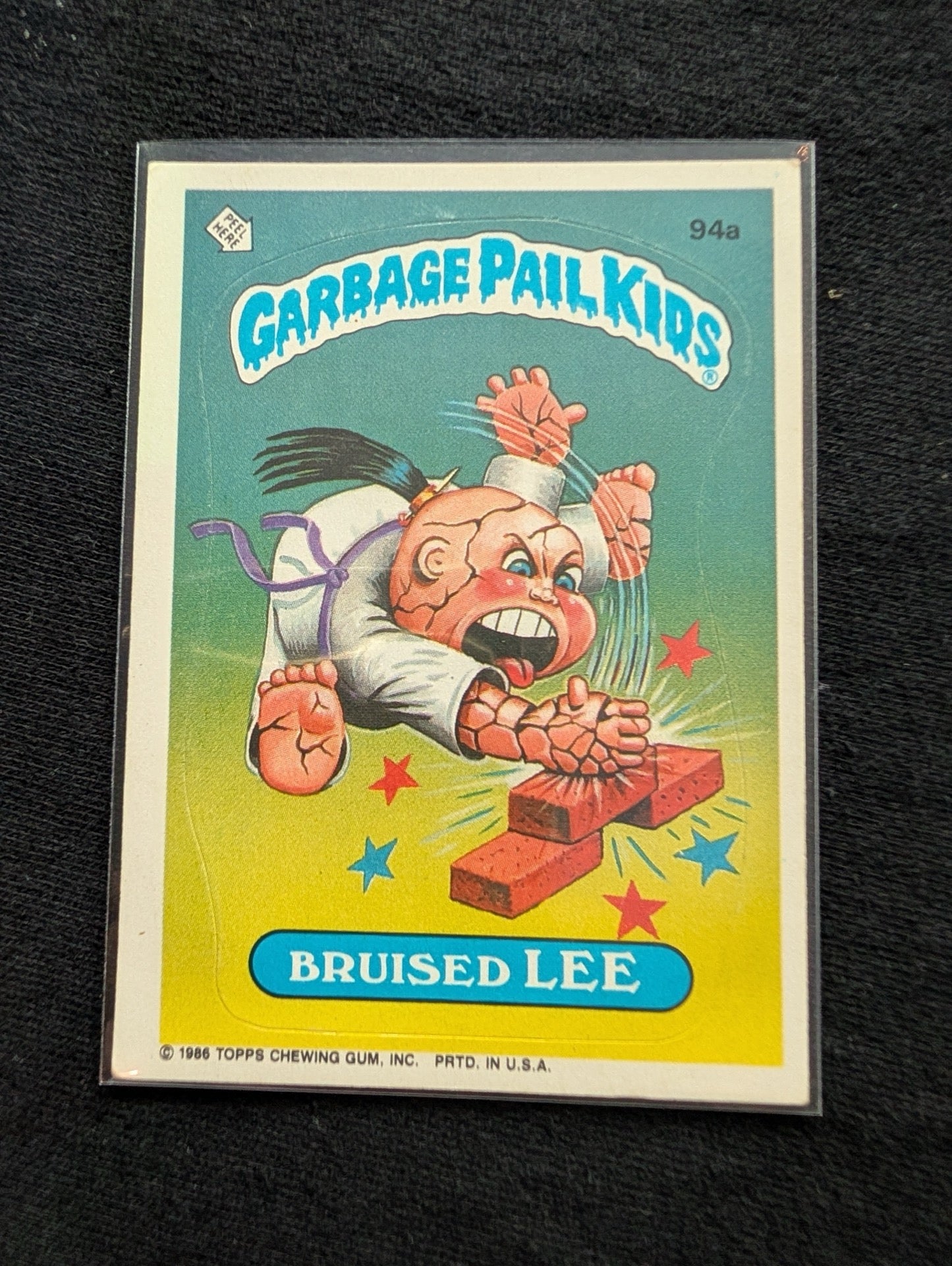 1986 GPK OS3 94a Bruised Lee & 94b Karate Kate Vintage Topps Card Pair