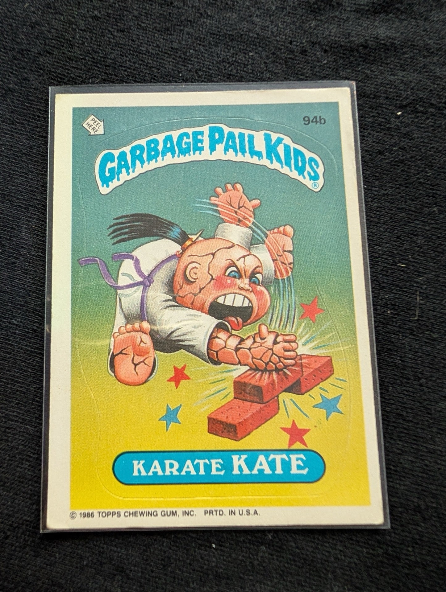 1986 GPK OS3 94a Bruised Lee & 94b Karate Kate Vintage Topps Card Pair
