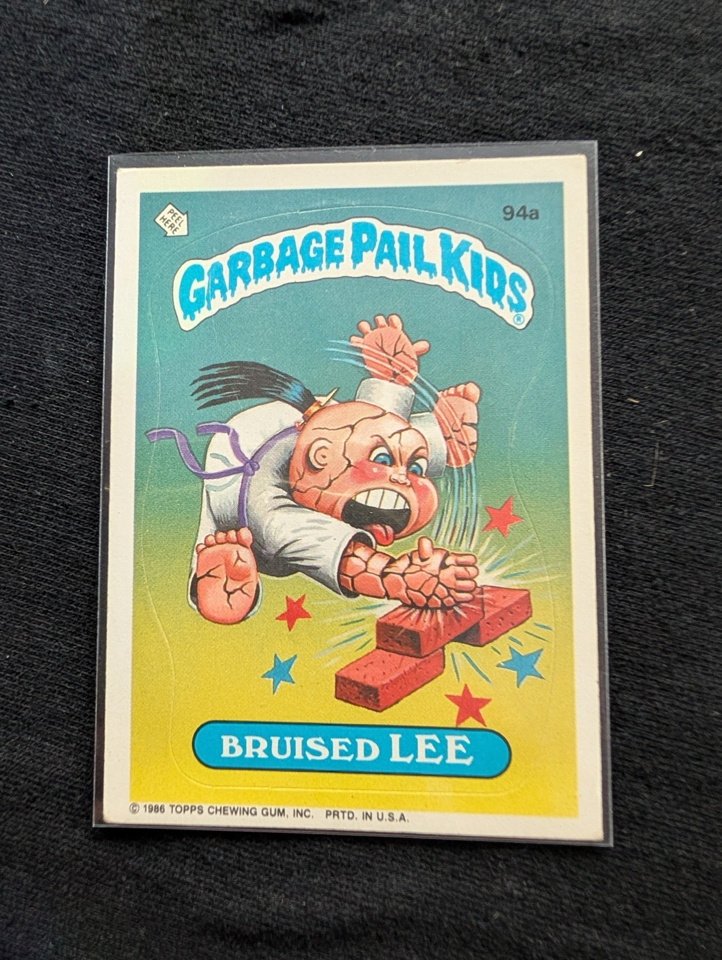 1986 GPK OS3 94a Bruised Lee & 94b Karate Kate Vintage Card Pair Topps