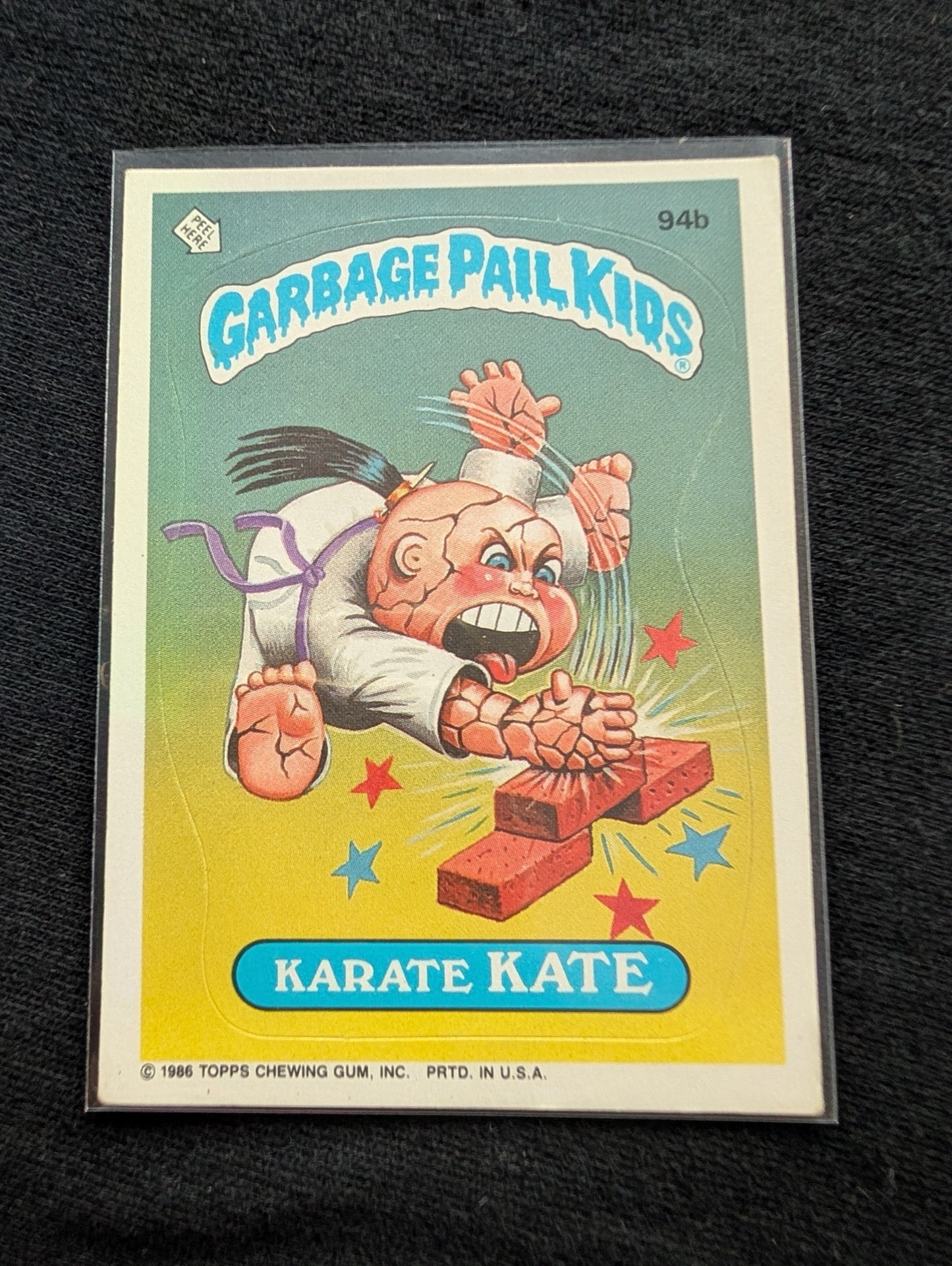 1986 GPK OS3 94a Bruised Lee & 94b Karate Kate Vintage Card Pair Topps