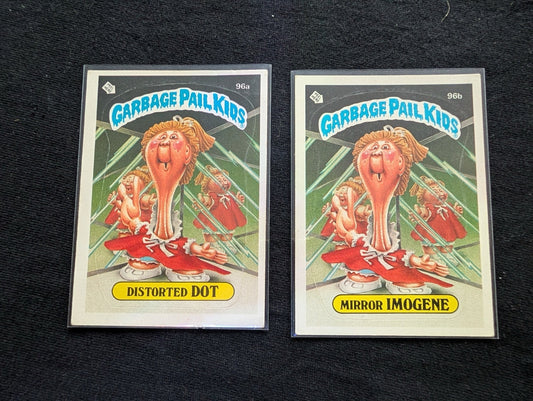 1986 GPK OS3 96a Distorted Dot & 96b Mirror Imogene Vintage Topps Card Pair