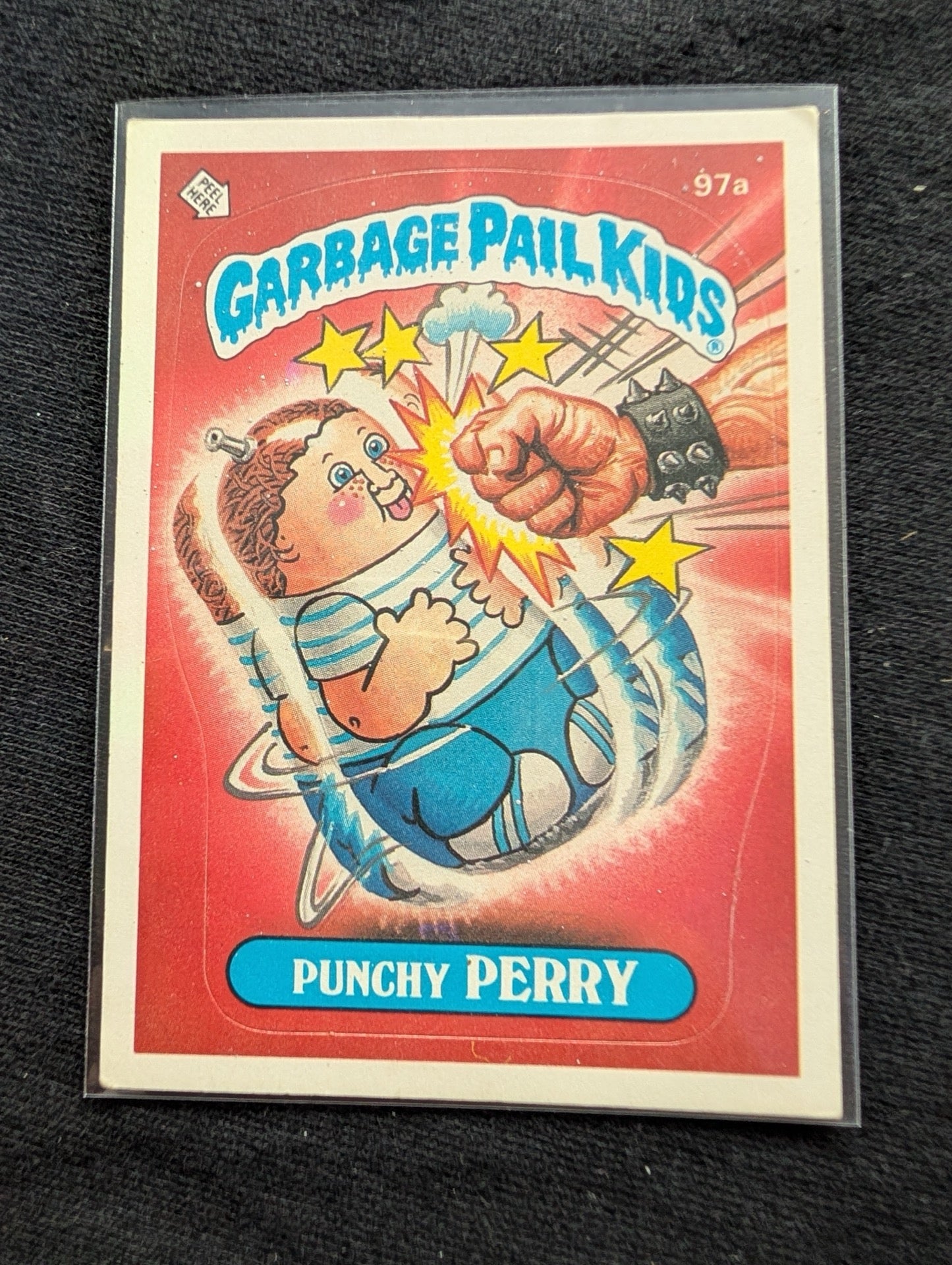 1986 GPK OS3 97a Punchy Perry & 97b Creamed Keith Vintage Card Pair Topps