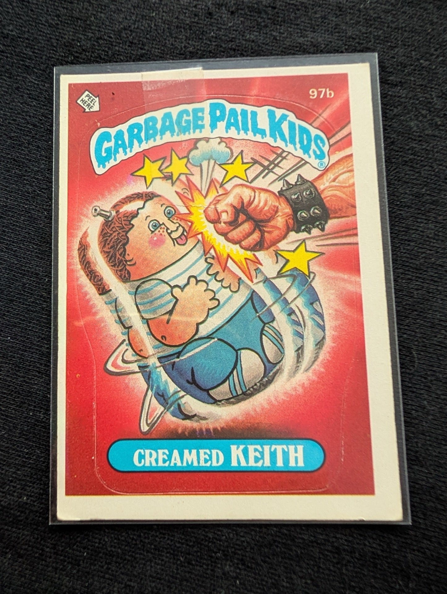 1986 GPK OS3 97a Punchy Perry & 97b Creamed Keith Vintage Card Pair Topps