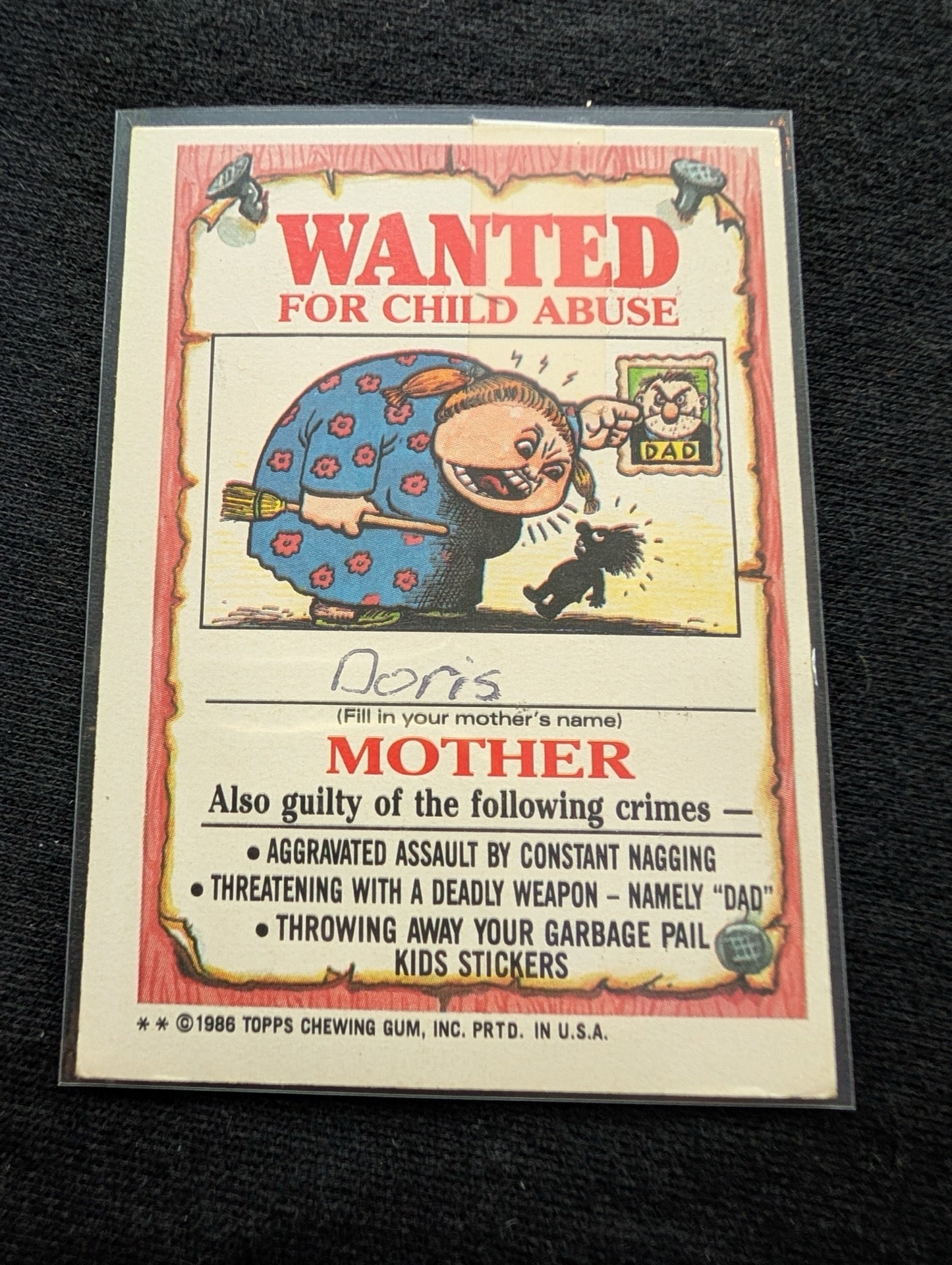 1986 GPK OS3 97a Punchy Perry & 97b Creamed Keith Vintage Card Pair Topps