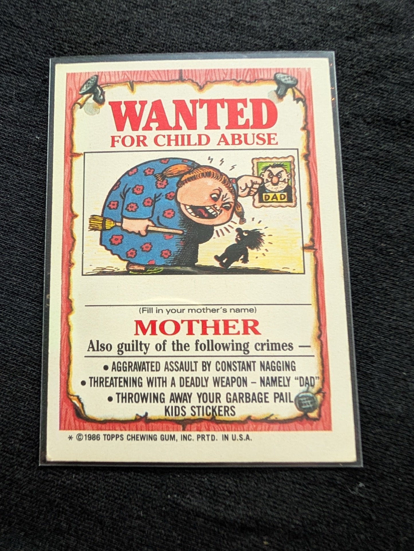 1986 GPK OS3 97a Punchy Perry & 97b Creamed Keith Vintage Topps Card Pair