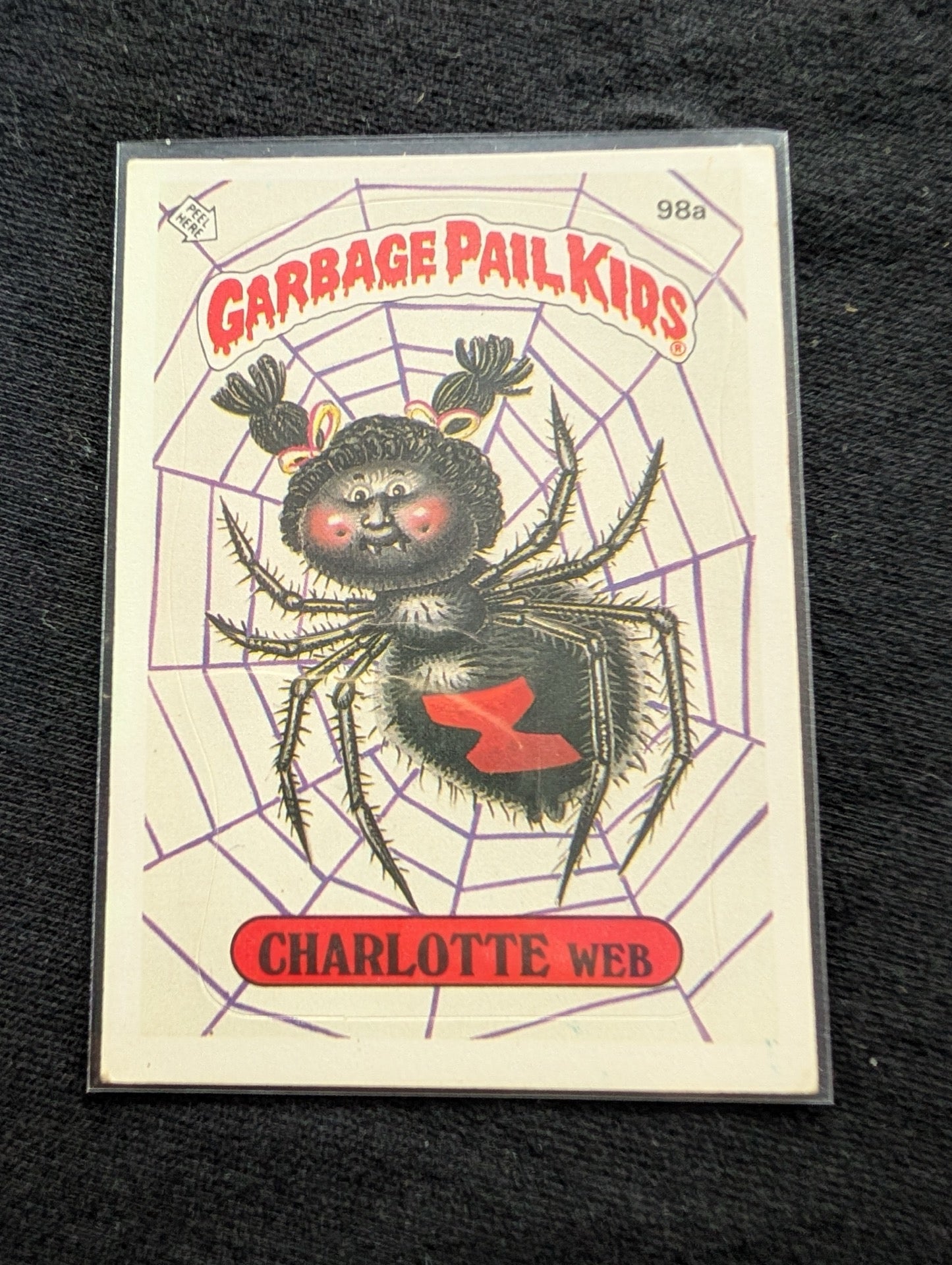 1986 GPK OS3 98a Charlotte Web & 98b Didi T. Vintage Topps Card Pair