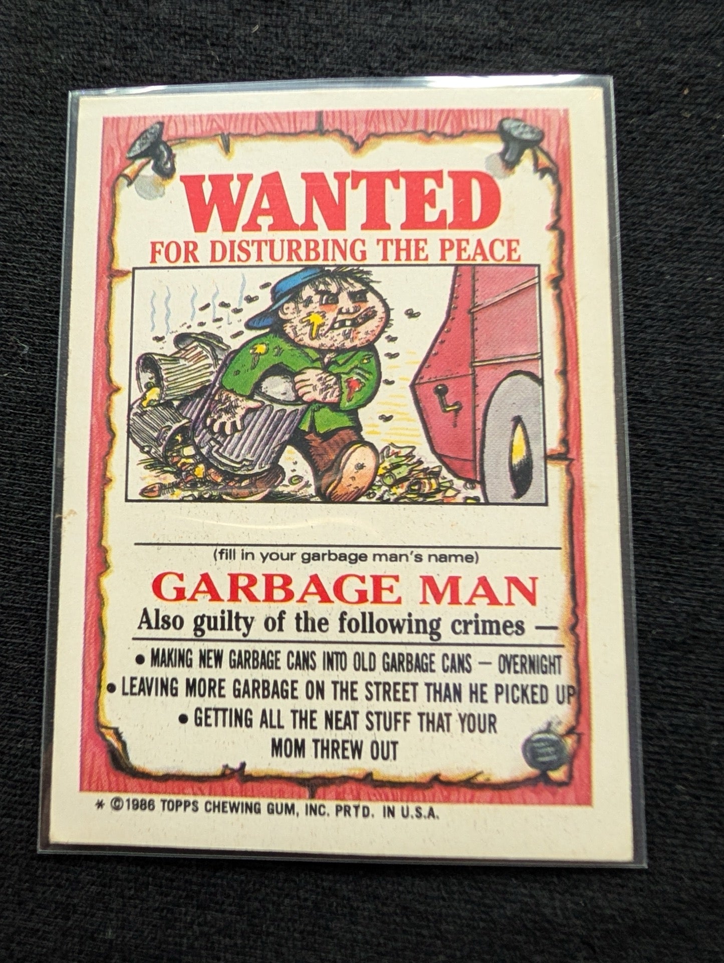 1986 GPK OS3 104a Silent Sandy & 104b Barren Aaron Vintage Card Pair Topps