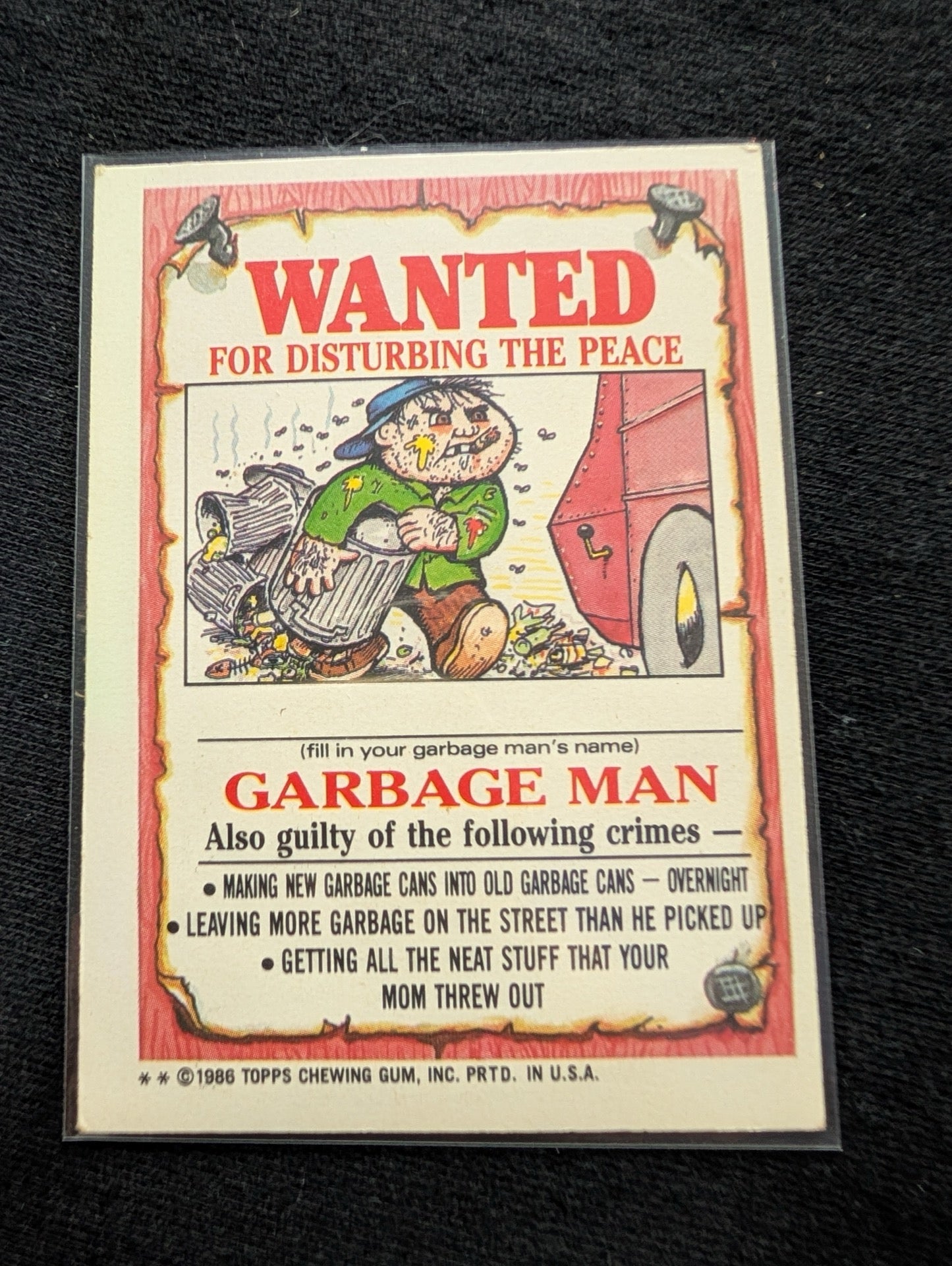 1986 GPK OS3 104a Silent Sandy & 104b Barren Aaron Vintage Card Pair Topps