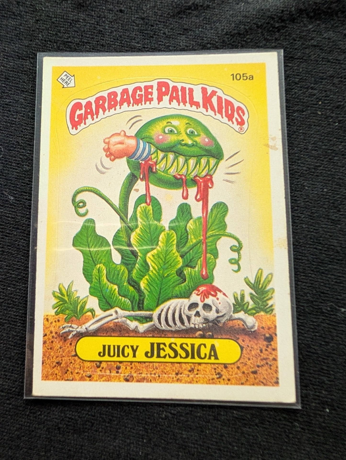 1986 GPK OS3 105a Juicy Jessica & 105b Green Dean Vintage Topps Card Pair