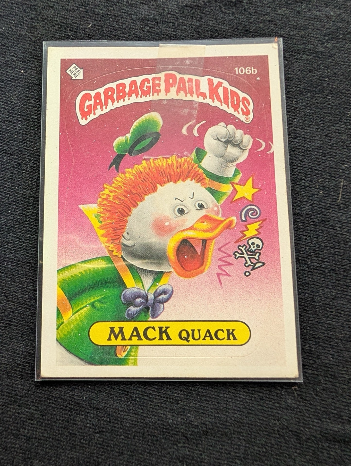 1986 GPK OS3 106a Fowl Raoul & 106b Mack Quack Vintage Topps Card Pair