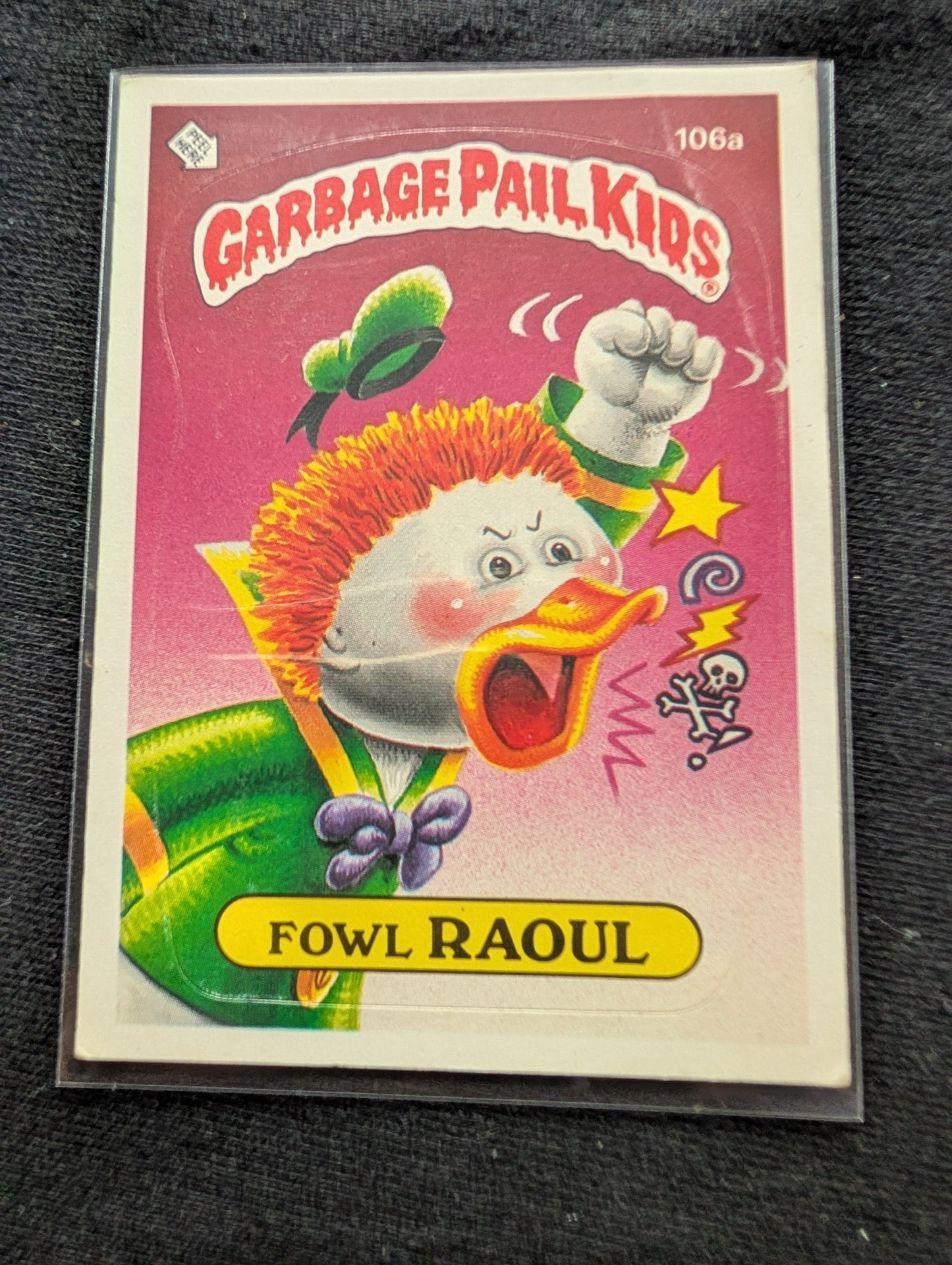 1986 GPK OS3 106a Fowl Raoul & 106b Mack Quack Vintage Card Pair Topps