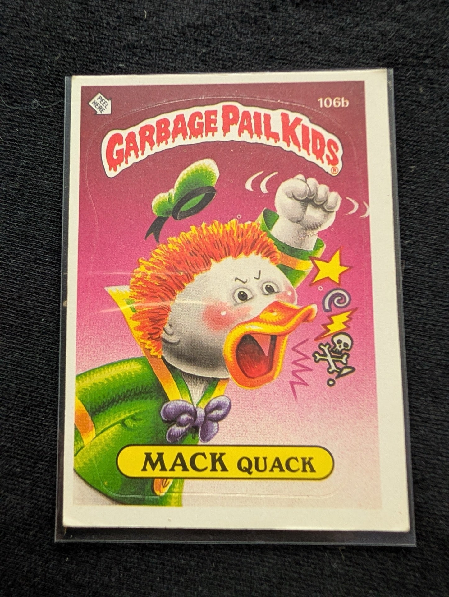 1986 GPK OS3 106a Fowl Raoul & 106b Mack Quack Vintage Card Pair Topps