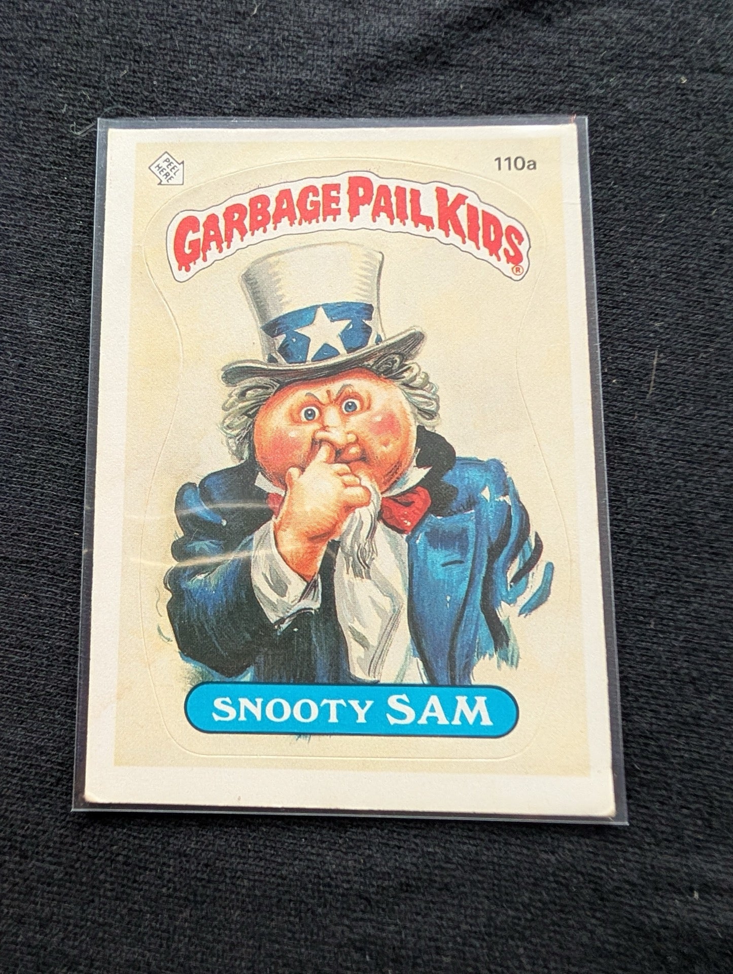 1986 GPK OS3 110a Snooty Sam & 110b U.S. Arnie Vintage Card Pair Topps
